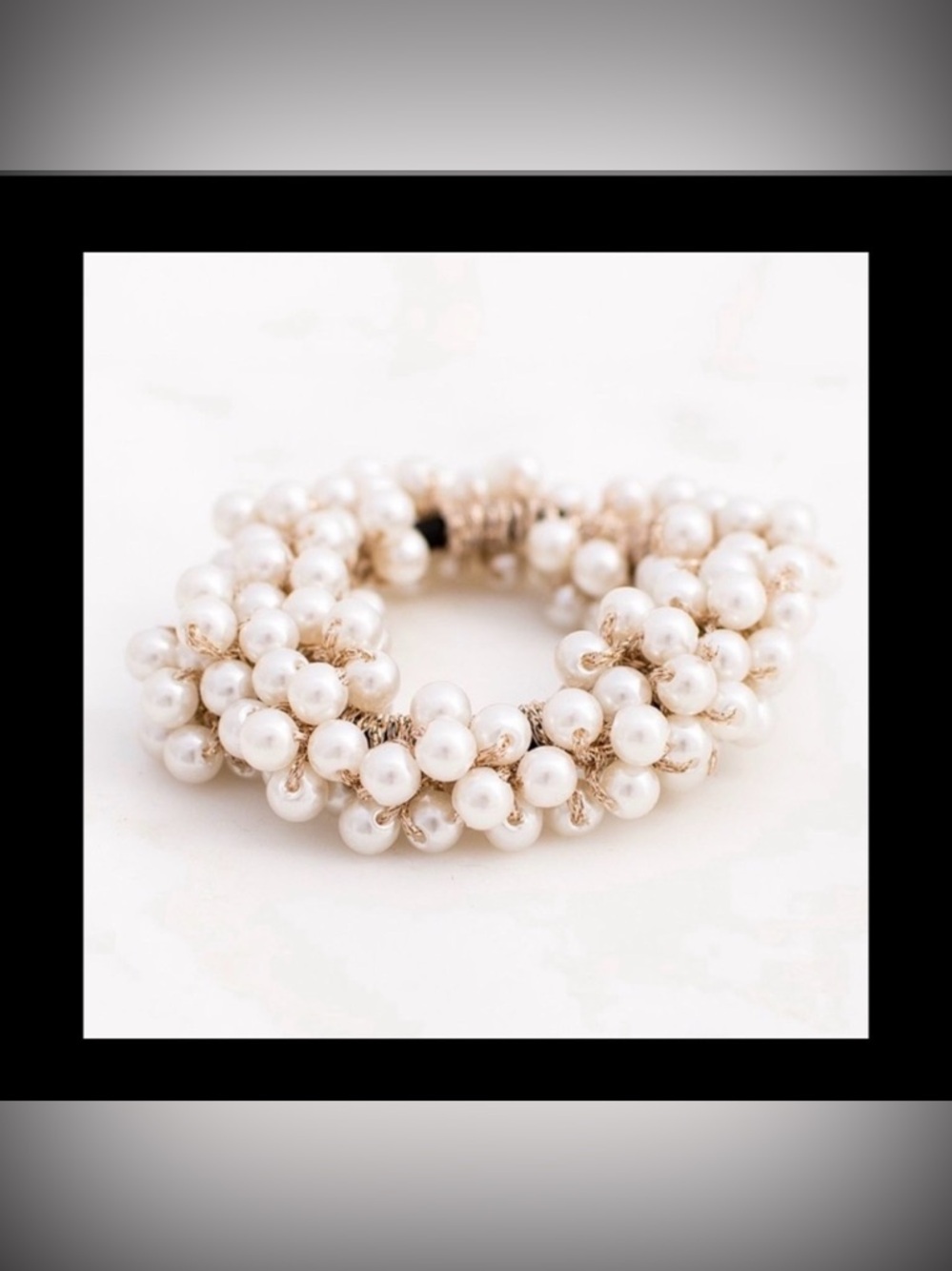 Aili’s Corner Mauve Imitation Pearl Hair Ties, New - Picture 9 of 13